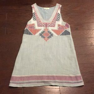 Entro S sleeveless dress with embroidered chest